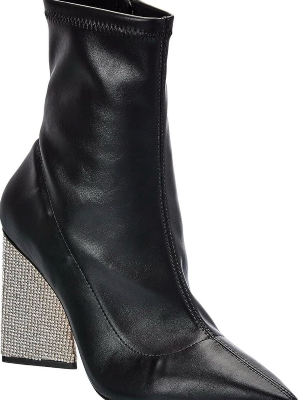 Schutz Black Ankle Boots – Size 6 US – Rhinestone Heel